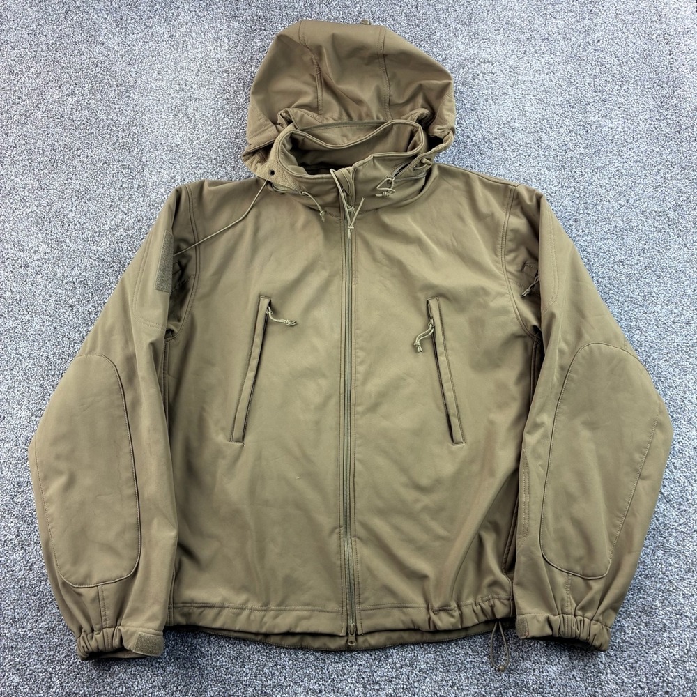 Rothco Special Ops Soft Shell Jacket Men 2XL Brown Tactical Military Hooded